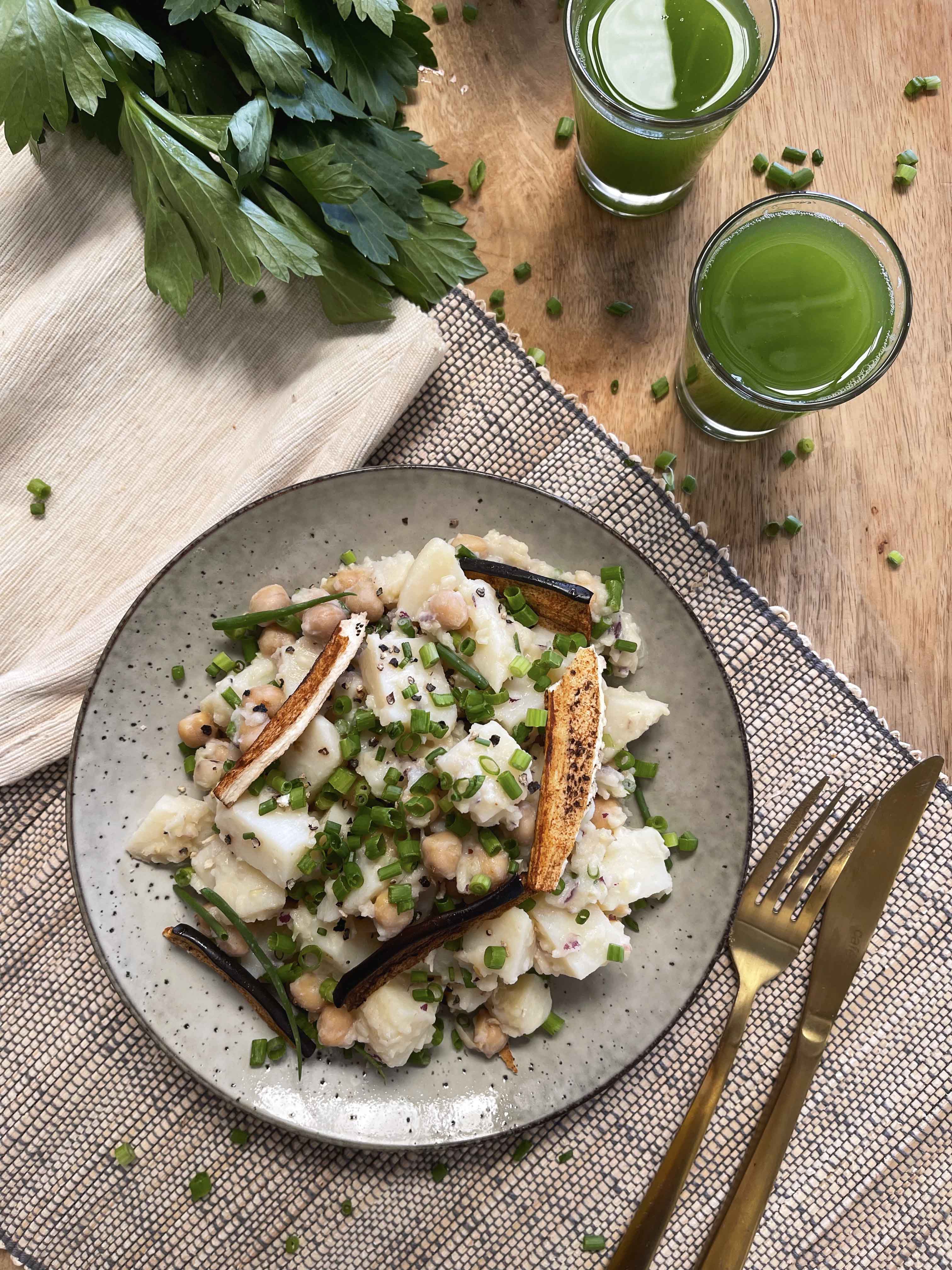 Vegan Potato Salad with Chives