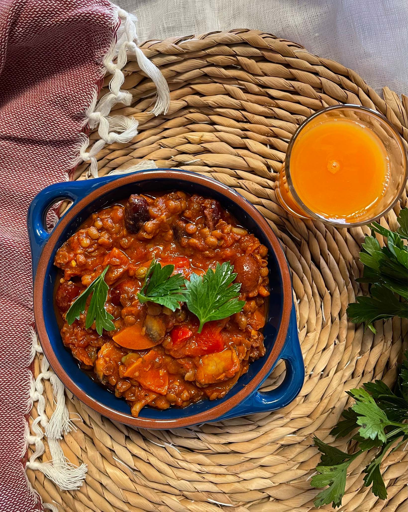 Lentil Cacciatore with Olives