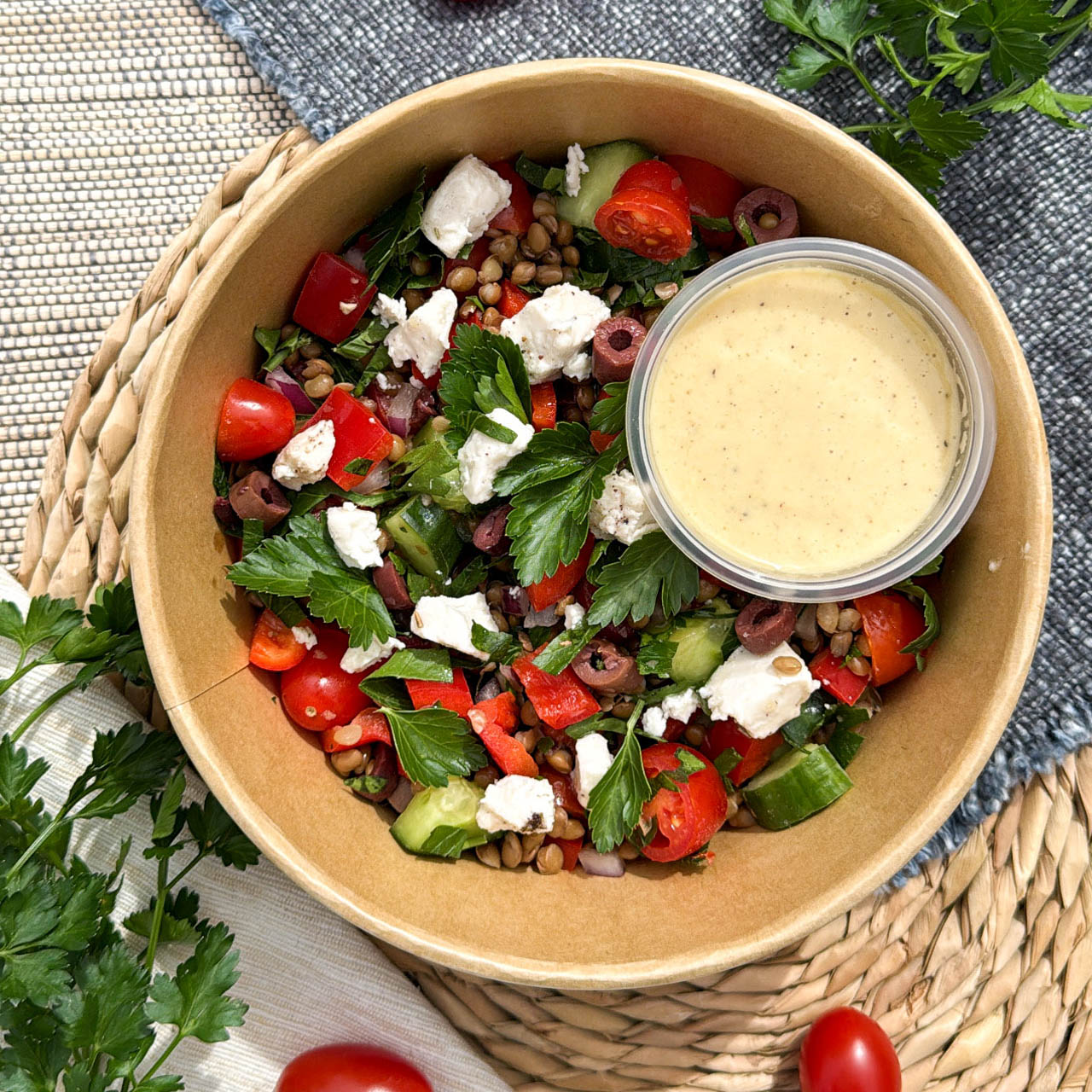 Greek Lentil and Feta Salad